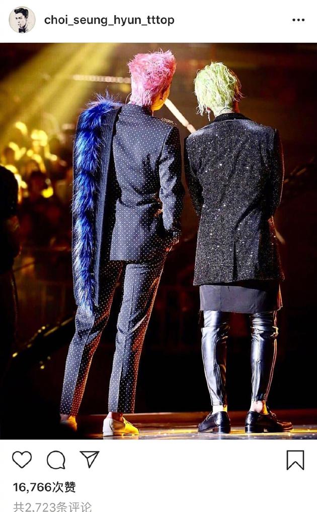 权志龙31岁生日 TOP崔胜铉晒二人合影为其庆生（权志龙崔胜铉照片）