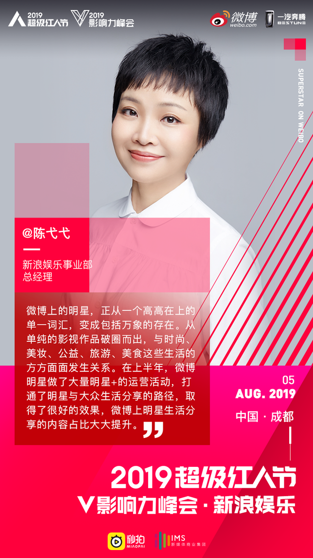 陈弋弋开场致辞:“明星”变成一个包罗万象的词汇